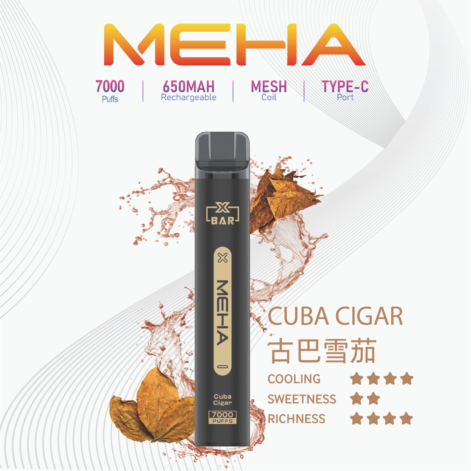 MEHA-XBAR小黑條7000口拋棄式-1.jpg - BA Vape 台灣官方旗艦店